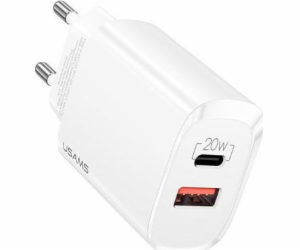 Usams nabíječka USAMS Load. síť. 1xUSB-C + 1xUSB T35 20W ...