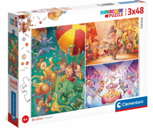 Clementoni Puzzle 3x48 Super Color Te Circus