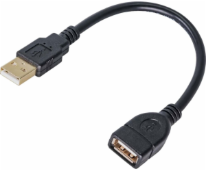 Akyga kabel USB A-A 15cm /černá  