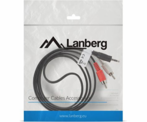 LANBERG Minijack 3,5mm (M) 3 PIN na 2x RCA (CINCH) (M) ka...