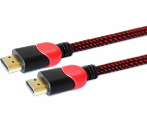 Kabel HDMI-HDMI v2.0, OFC, měděný, 3D, herní, PC, červeno...