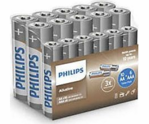 PHILIPS LR036A16F/10 AAA/ AA Alkalická baterie (10+6ks)