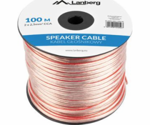 LANBERG speaker cable 2x2.5mm2 100m transparent