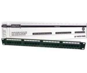 Digitus 19" 24 porty, kat.5e, U/UTP, 1U Patch panel