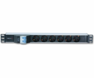 Techly Rack19 1U TechlyPro Schuko 3m černý (100471)