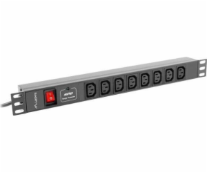 Lanberg Rack PDU 19 1U 16A 8X IEC C13 2M Černá C20 (PDU-0...