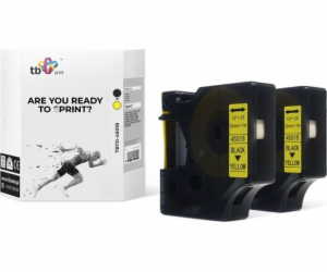 TB Print Tape TBTD-40918 pro DYMO Black on Yellow 9x7mm 2...