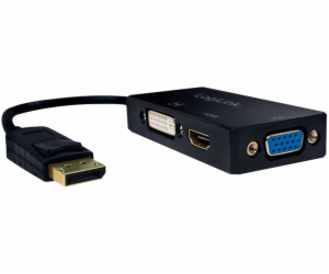 AV adaptér LogiLink DisplayPort - HDMI - D-Sub (VGA) - DV...