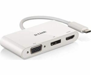 USB Adapter, USB-C Stecker > VGA + HDMI + DisplayPort Buchse