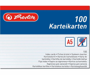 HERLITZ Papirové indexové kartičky A5 Herlitz 01150507