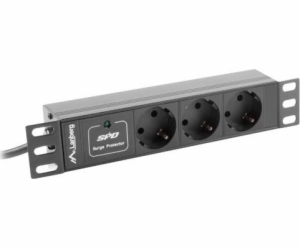 LANBERG POWER STRIP 10  RACK (1U  16A  3X SHUKO)