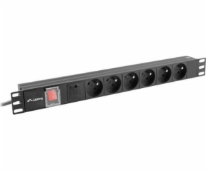 Lanberg LANBERG PDU lišta napájecí 1U 16A 2m 6 gn. PDU-06...