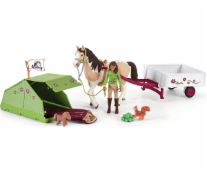 Schleich 42533 Sarah s koníkem a zvířátky kempují