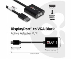 Club3D adaptér aktivní DisplayPort na VGA