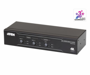 ATEN VM0202HB 2 x 2 True 4K HDMI Matrix Switch with Audio...