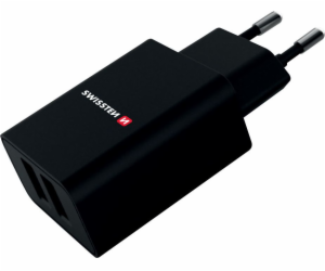 Swissten Síťový Adaptér Smart Ic 2X Usb 2,1A Power Černý