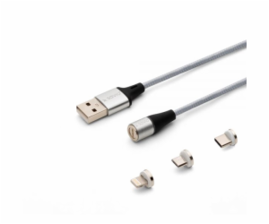 SAVIO CL -153 Magnetický KABEL - USB typu C, Micro a Ligh...