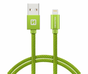 Swissten Datový Kabel Textile Usb / Lightning 2,0 M Zelený