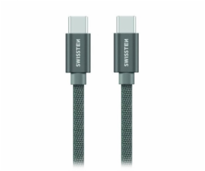 Swissten Datový Kabel Textile USB-C / USB-C 1,2 M Šedý