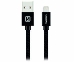 Swissten Datový Kabel Textile Usb / Lightning 1,2 M Černý