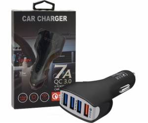 CAR CHARGER 4 X USB 7A BLACK VEGA FASTON FAST CHARGER QUI...