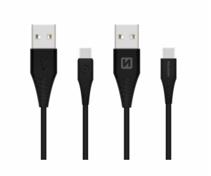 Swissten Datový Kabel Usb / Usb-C Černý 1,5M (9Mm)