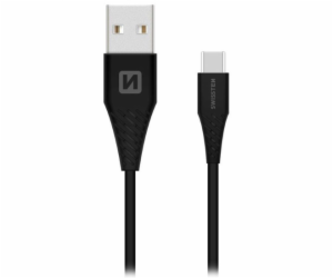 Swissten Datový Kabel Usb / Usb-C Černý 1,5M (7Mm)