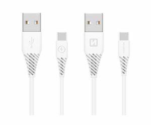 Swissten Datový Kabel Usb / Usb-C Bílý 1,5 M (9Mm)