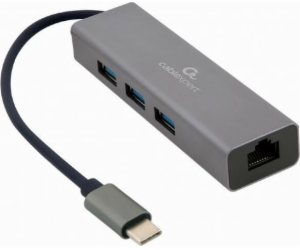 Gembird USB-C GBit adapter + 3x USB 3.1 A-CMU3-LAN-01