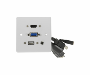 AV:link nástěnná zásuvka HDMI/VGA/USB/Jack 3.5mm