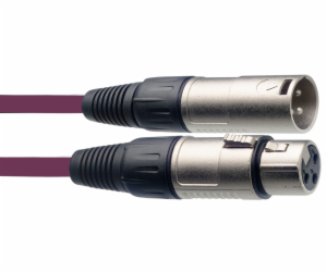 Stagg SMC6 CPP, mikrofonní kabel XLR/XLR, 6m, fialový