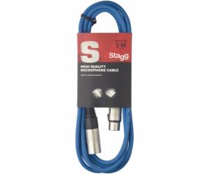 Stagg SMC3 CBL, mikrofonní kabel XLR/XLR, 3m, modrý