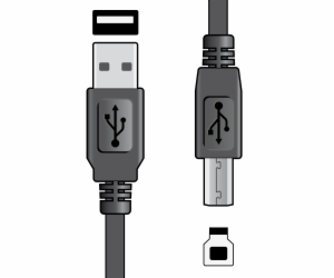 AV:link USB 2.0 typ A zástrčka k typu B zástrčka kabelu 1,5m