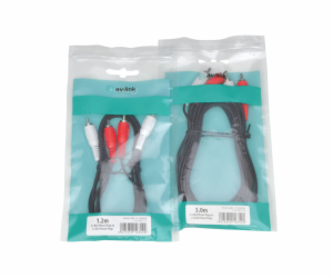 AV:link kabel 2x RCA samec - 2x RCA samec, 1.2m