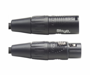 Stagg NDX1R-3, DMX kabel, 3pin XLR, 110 Ohm, délka 1m