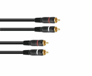 Kabel CC-09, propojovací kabel 2x 2 RCA zástrčka HighEnd,...