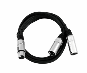 Kabel adaptér XLR samice / 2x XLR samec, délka 0,50 m, černý