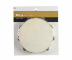 Stagg STA-1210, dvouřadá tamburína s blánou, 10"