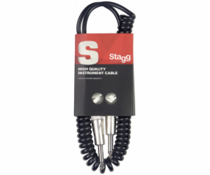 Stagg SGCC6 DL, spirálový nástrojový kabel jack/jack, 6 m