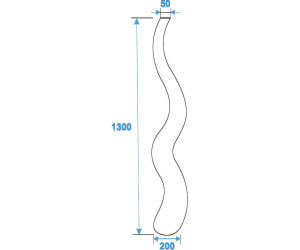 Wave designový květináč 125cm, bílý