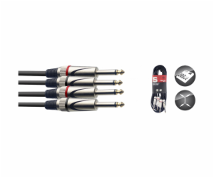 Stagg STC10P, kabel dvojitý 2x JACK/2x JACK, 10m