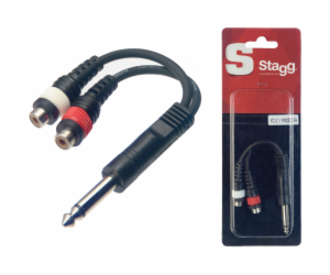 Stagg YC-0,1/1PM2CFH, redukce Jack 6,3 mm mono samec – 2x...