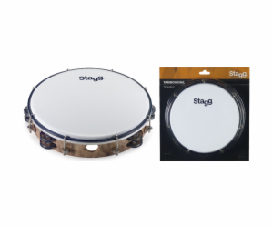 Stagg TAB-210P/WD, dvouřadá laditelná tamburína, 10"