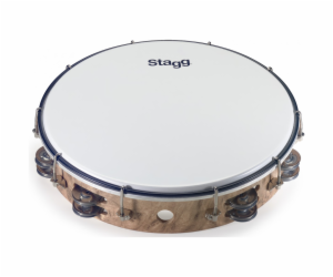 Stagg TAB-212P/WD, dvouřadá laditelná tamburína, 12"