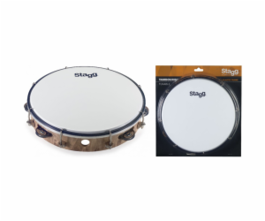 Stagg TAB-110P/WD, laditelná tamburína s blánou, 10"