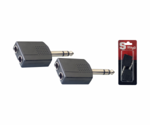 Stagg AC-PMS2PFH adaptér, 2 x jack samice na 1 x jack sam...