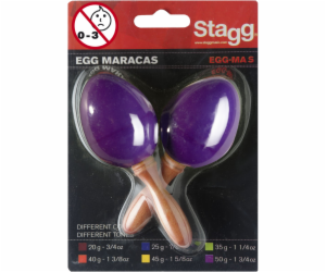 Stagg EGG-MA S/PP, pár vajíček, krátká rukojeť, purpurové