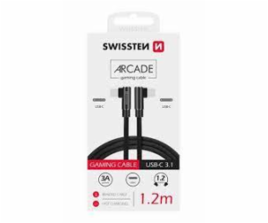 Swissten kabel Arcade USB-C/USB-C 1,2m, černá Swissten te...