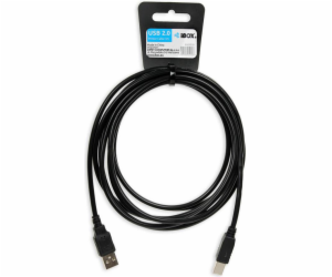 iBox IKU2D USB kabel 3 m USB 2.0 USB A USB B Černá