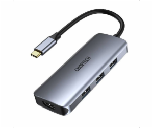 Adaptér 7w1 Choetech HUB-M19 USB-C (silver)